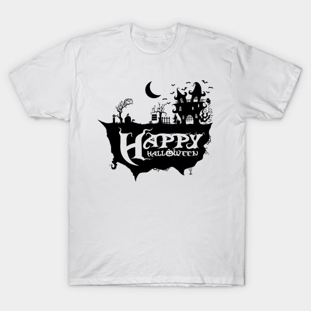 Happy Halloween 1 Black Version T-Shirt by Minami14R